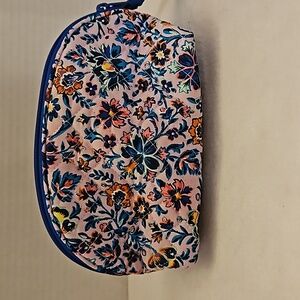 Vera Bradley | Women's Floral Navy Pink Purple Polka Dot Interior Cosmetic Case
